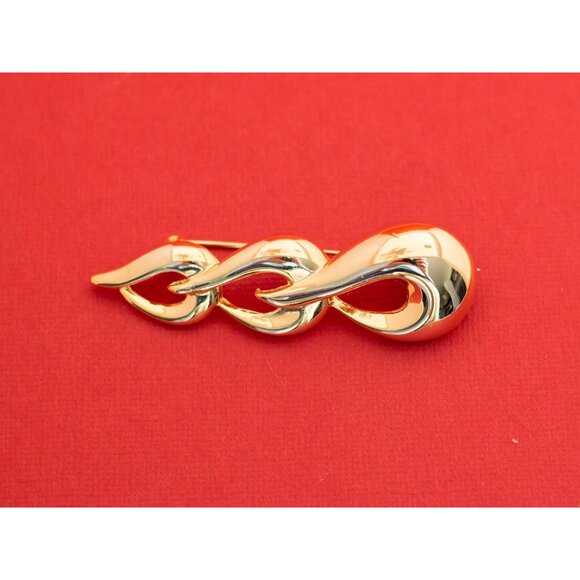 Vintage Elegant Abstract Droplet Brooch - F9 - Picture 2 of 3